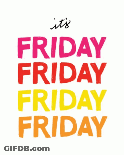 Colorful Friday Text GIF