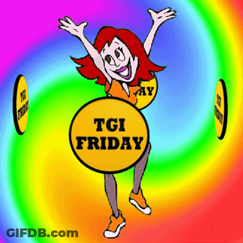 Colorful Friday Vibes Dancing Woman GIF