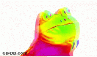 Colorful Frog Head GIF