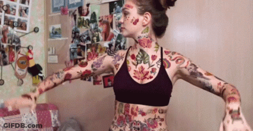 Colorful Full Tattoo GIF