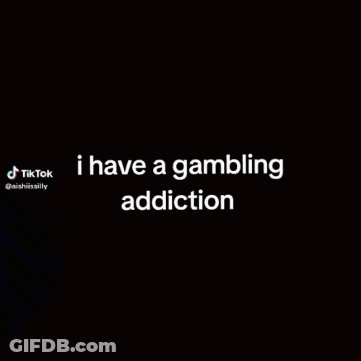 Colorful Galaxy Saying I Have A Gambling Addiction GIF