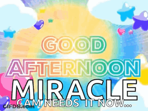 Colorful Good Afternoon Miracle Poster GIF