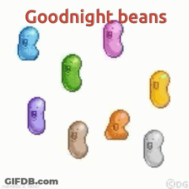 Colorful Goodnight Beans GIF