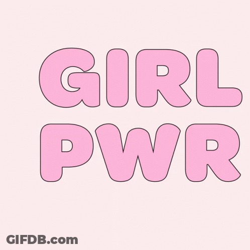 Colorful Graphic Saying Girl Pwr GIF