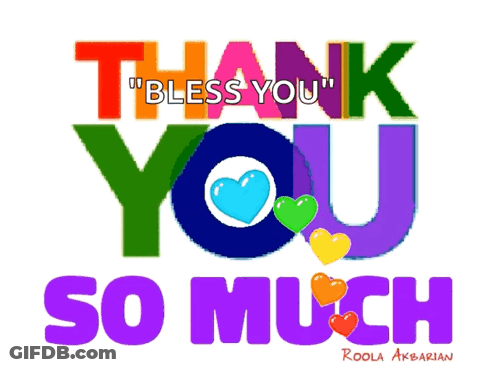 Colorful Greeting Card Saying Thank You GIF