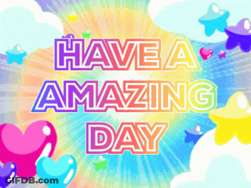 Colorful Greeting Card Says Have An Amazing Day GIF