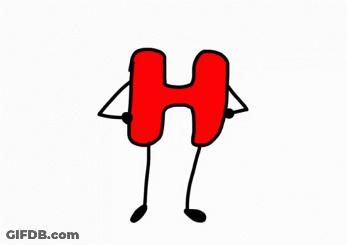 Colorful H Stickman GIF