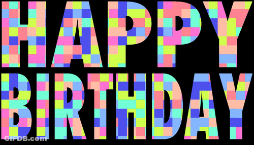 Colorful Happy Birthday Sign GIF