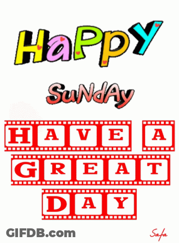 Colorful Happy Sunday Have A Great Day GIF