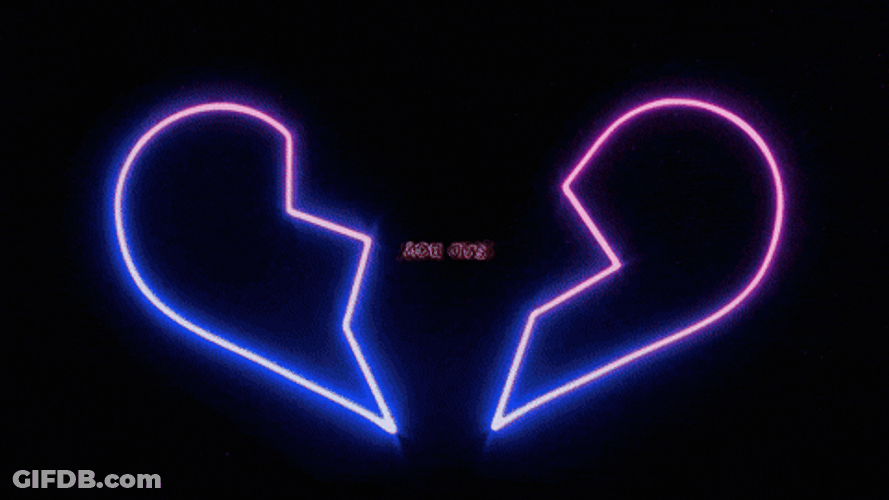 Colorful Heart Break GIF