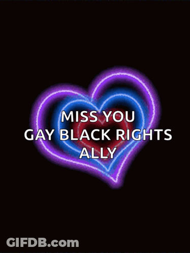 Colorful Heart Miss You Gay Black Rights Ally GIF