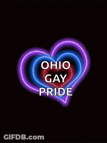 Colorful Heart Ohio Gay Pride GIF