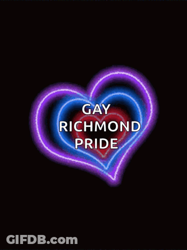 Colorful Heart Saying Gay Richmond Pride GIF
