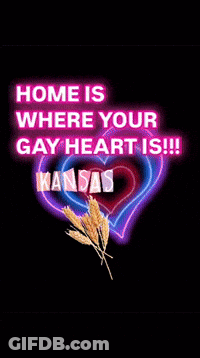 Colorful Heart Saying Home Is Where Your Gay Heart Is Kansas GIF