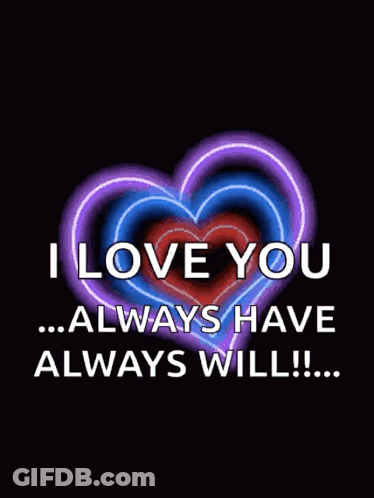 Colorful Heart Saying I Love You GIF