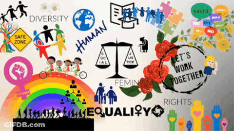 Colorful Icons Diversity Human Equality Safe Zone GIF