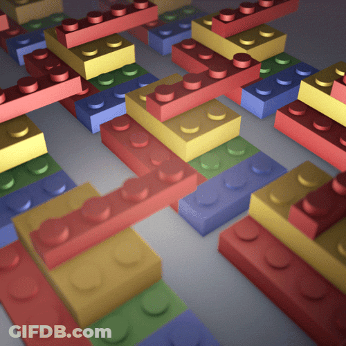 Colorful Lego Set GIF