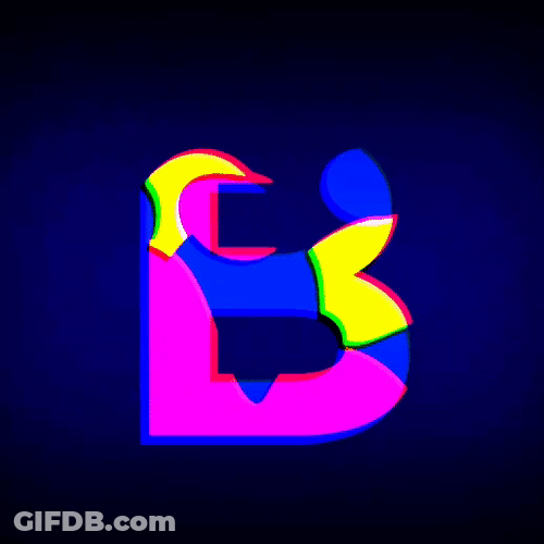 Colorful Letter B Logo GIF
