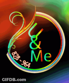 Colorful Logo For & Me With Phone Number GIF