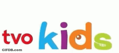 Colorful Logo Two Kids Person Standing In Words GIF