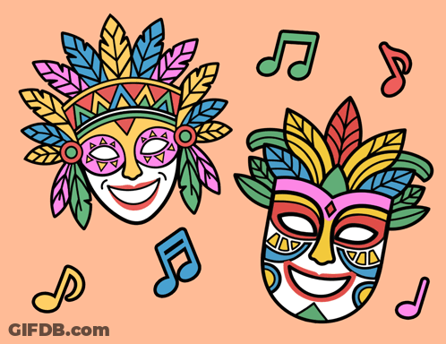 Colorful Maskara Festival Mask GIF