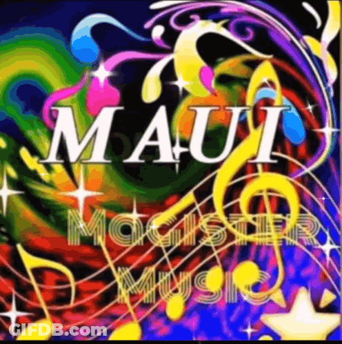 Colorful Maui Magical Music Poster GIF
