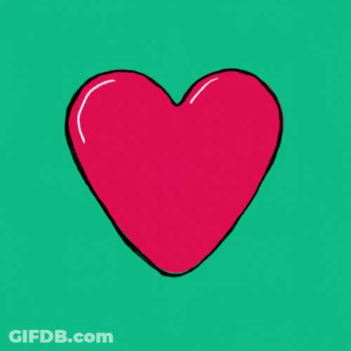 Colorful Melted Animated Heart GIF
