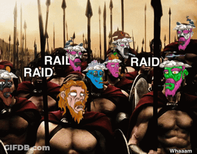 Colorful Monster Head Raid GIF