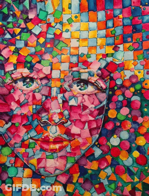 Colorful Mosaic Abstract Fine Art GIF