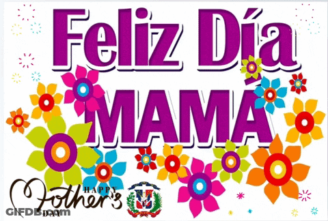 Colorful Mother's Day Greeting Card Feliz Dia Mama GIF
