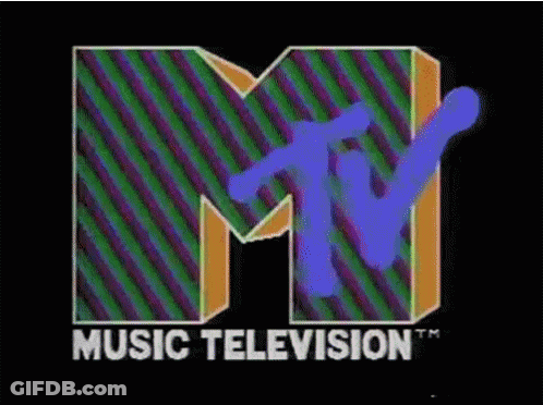 Colorful MTV Logo With Blue T GIF