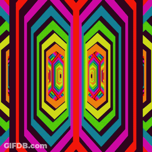 Colorful Optical Illusion Rainbow GIF