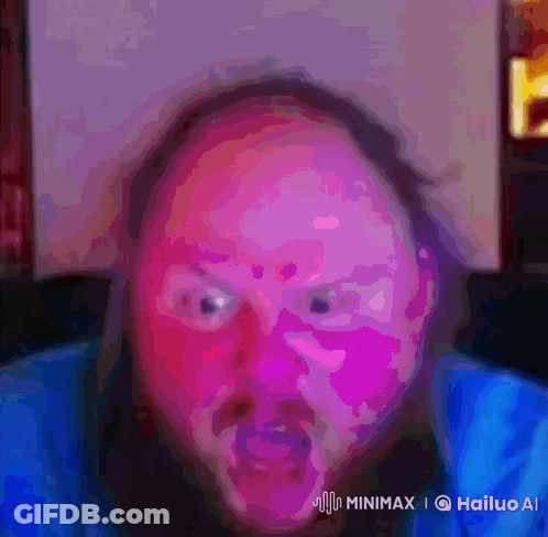 Colorful Painting Man Face Minimax Hailuo AI GIF