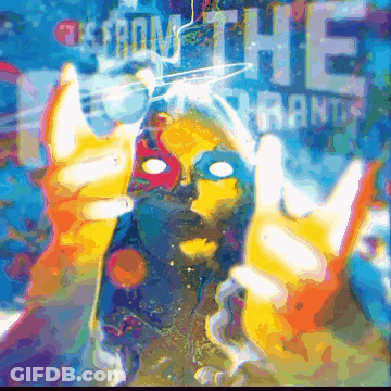Colorful Painting Of Woman From The GIF