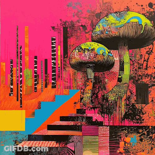 Colorful Painting With Word Spisk GIF