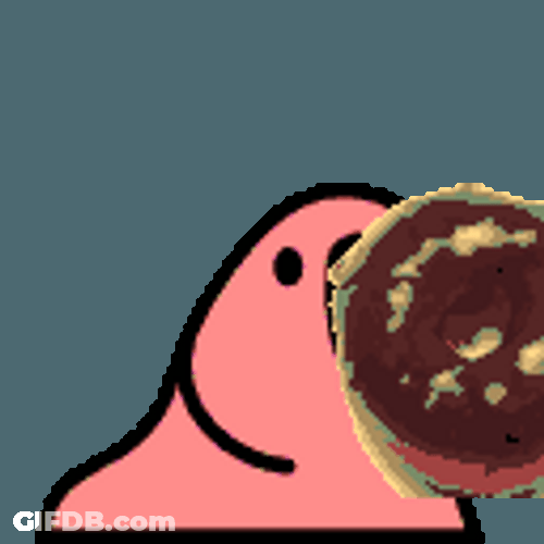 Colorful Party Parrot Eating Piece Of Brownie GIF