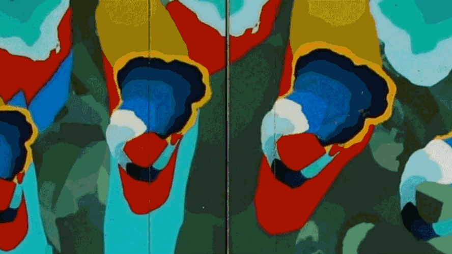 Colorful Peacock Painting GIF
