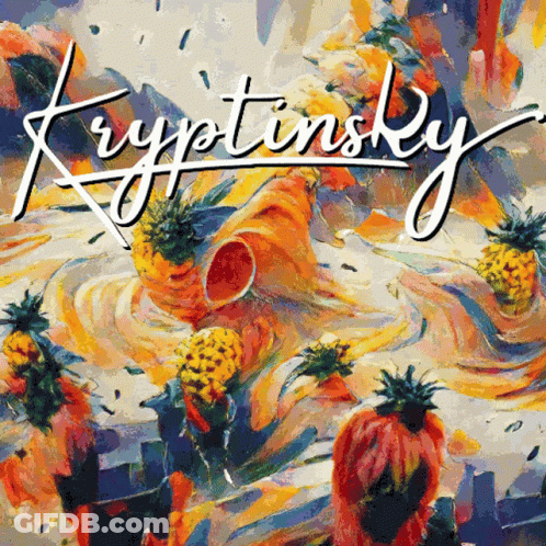 Colorful Pineapple Painting Kryptonsky GIF