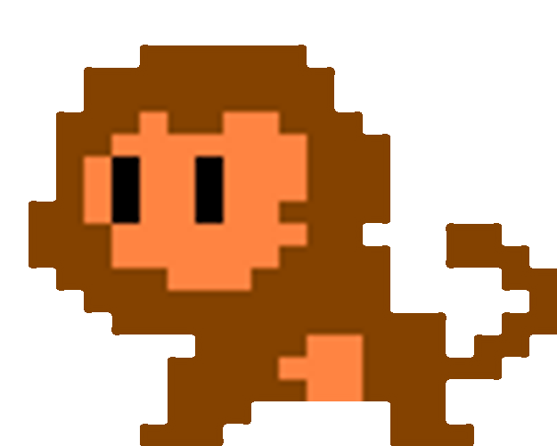 Colorful Pixilated Dancing Monkey GIF