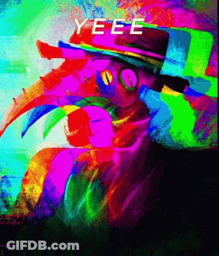 Colorful Plague Doctor With Yeee GIF