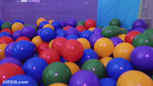 Colorful Plastic Balls In Ball Pit GIF