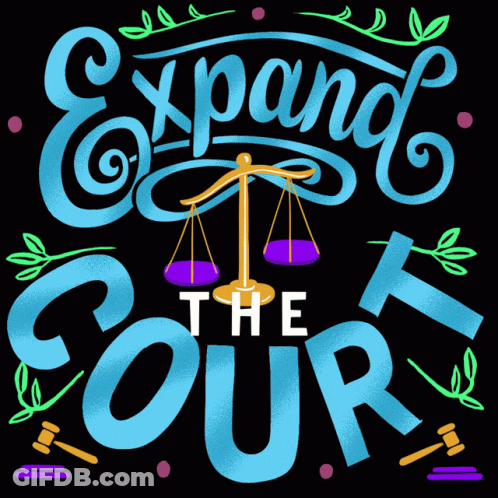 Colorful Poster Saying Expand The Court GIF