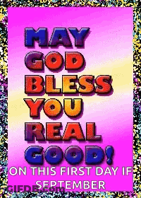 Colorful Poster Saying May God Bless You Real Good GIF