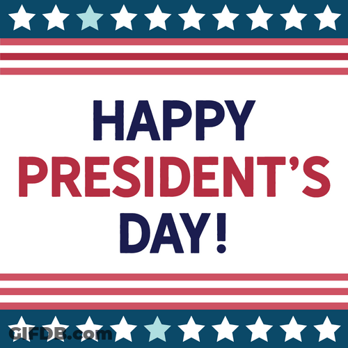 Colorful Presidents Day Text GIF