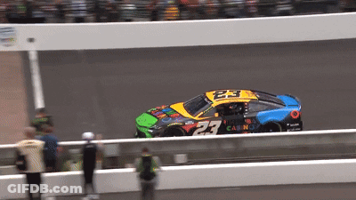 Colorful Race Car Number 23 GIF