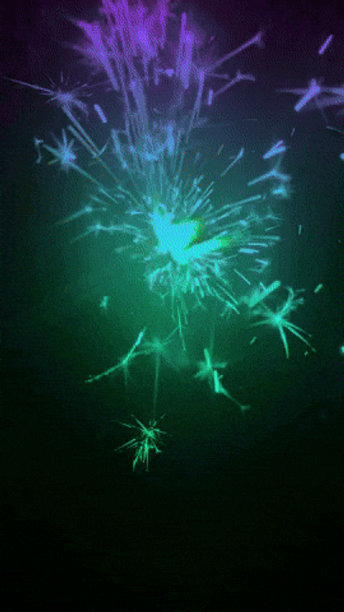 Colorful Radiant Sparklers GIF