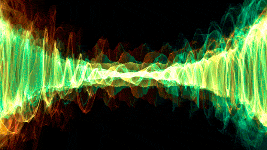 Colorful Radioactive Energy Waves GIF