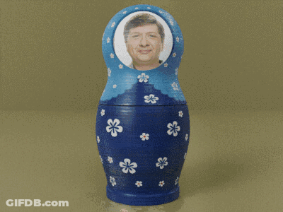 Colorful Russian Nesting Doll With Man Image GIF