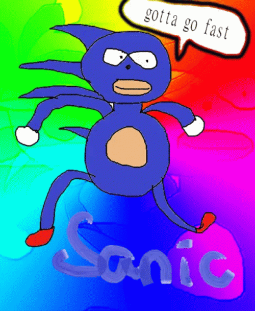 Colorful Sanic GIF