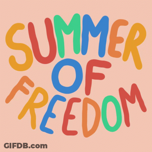 Colorful Sign Saying Summer Of Celebrations GIF
